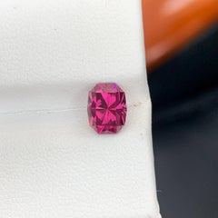 1.70 Carat Natural Loose Hot Pink Garnet Cushion Precision Cut African Gemstone