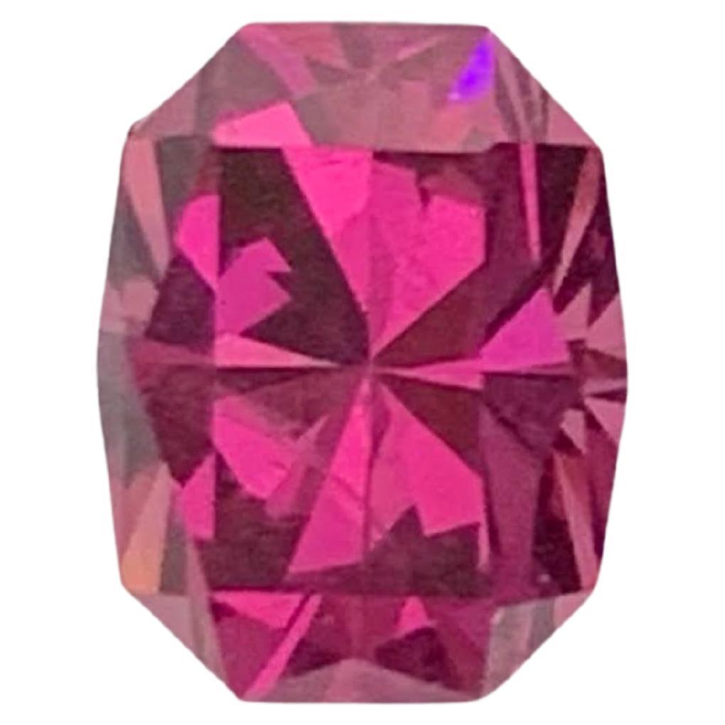 1.70 Carat Natural Loose Hot Pink Garnet Cushion Precision Cut African Gemstone (pierre précieuse africaine)