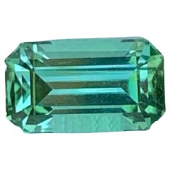 1,70 quilates de turmalina verde clara natural suelta talla esmeralda gema afgana
