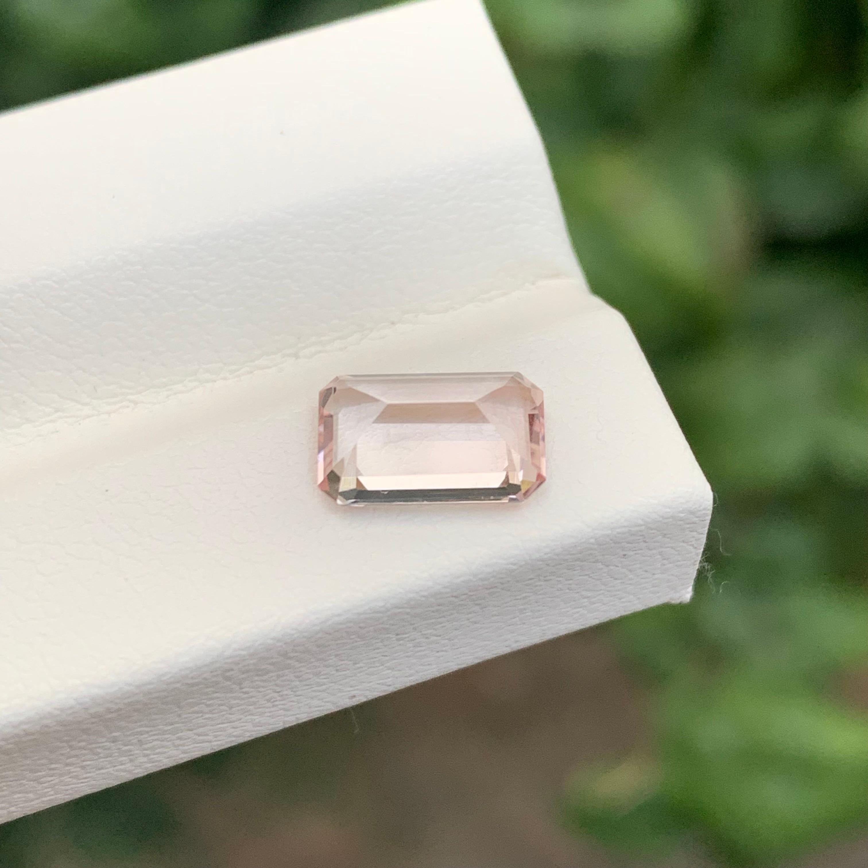 1,70 Karat Natürlicher loser hellrosa Turmalin Smaragdform Edelstein im Angebot 5
