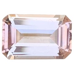 Gema natural suelta de turmalina rosa claro en forma de esmeralda de 1,70 quilates