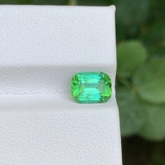 1.70 Karat Natürlicher loser mintgrüner Turmalin im Kissenschliff Afghanischer Edelstein