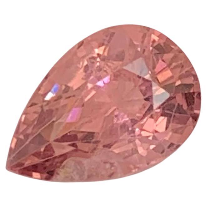 1,70 carati di spinello rosa-pesca naturale sciolto, pietra gemma birmana con taglio a pera