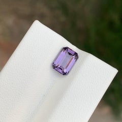 1.70 Carat Natural Loose Purple Spinel Emerald Shape Gemstone