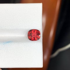 1.70 Carat Natural Loose Red Garnet Stone Cushion Cut Tanzanian Gemstone