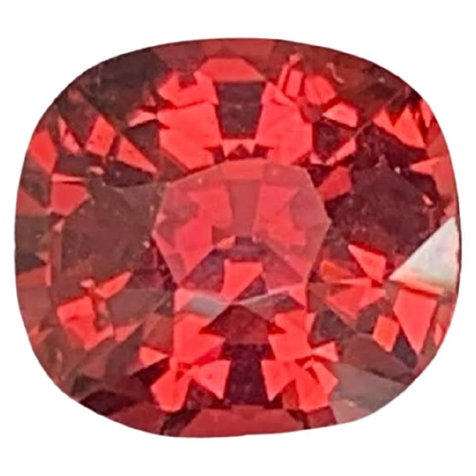 1.70 Carat Natural Loose Red Garnet Stone Cushion Cut Tanzanian Gemstone