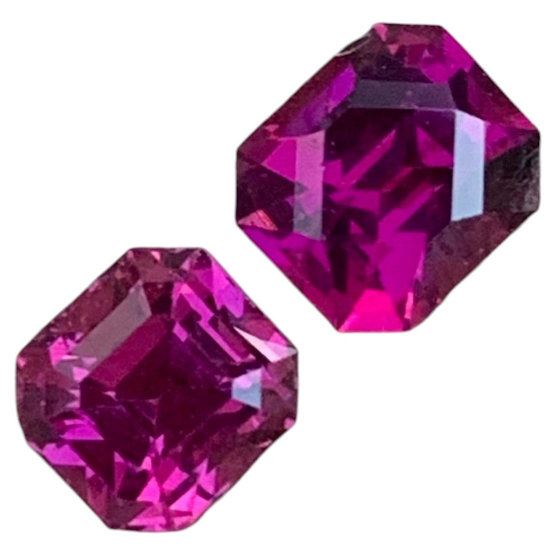 Juego de granates de rodolita sueltos de 1,70 quilates naturales para joyería