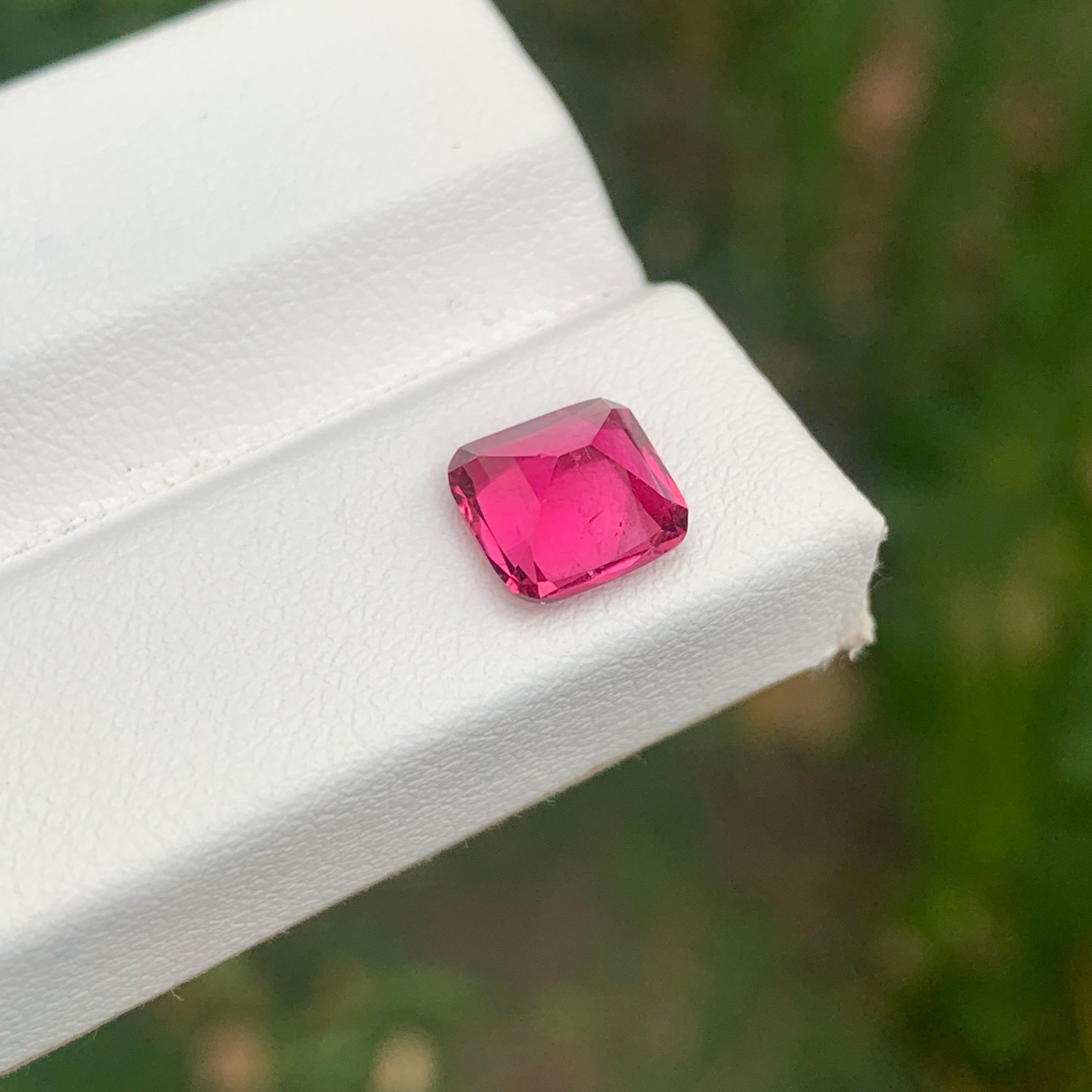 1.70 Carat Natural Loose Rubellite Tourmaline Cushion Shape Gemstone For Sale 3
