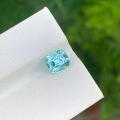 1.70 Carat Natural Loose Seafoam Tourmaline Cushion Shape Gem For Jewellery