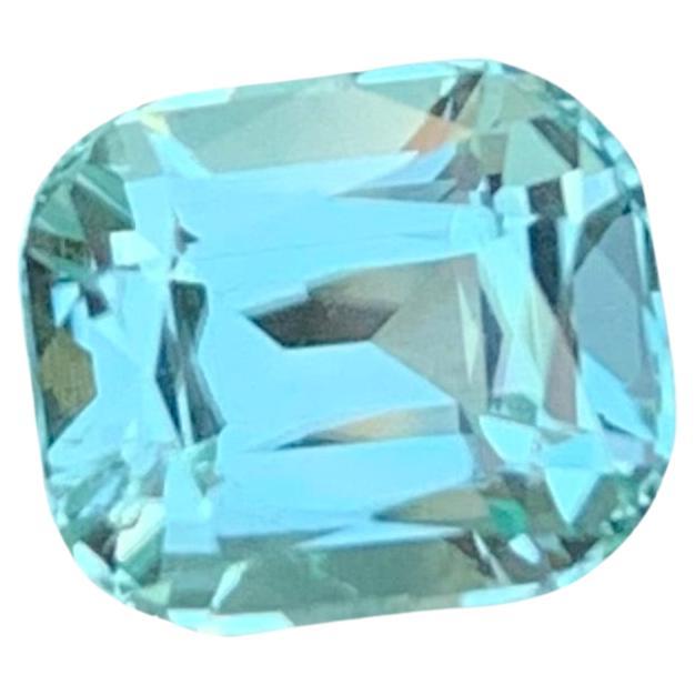 1.70 Carat Natural Loose Seafoam Tourmaline Cushion Shape Gem For Jewellery