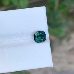 1.70 Carat Natural Loose Teal Green Sapphire Cushion Cut Gemstone