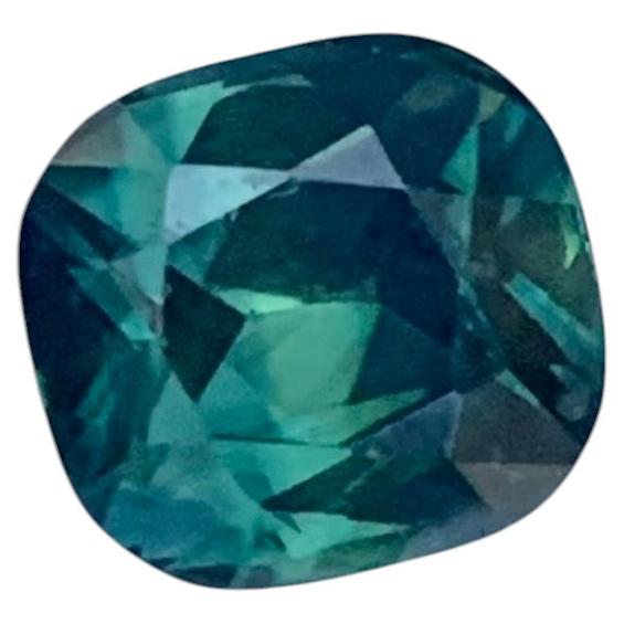 1.70 Carat Natural Loose Teal Green Sapphire Cushion Cut Gemstone