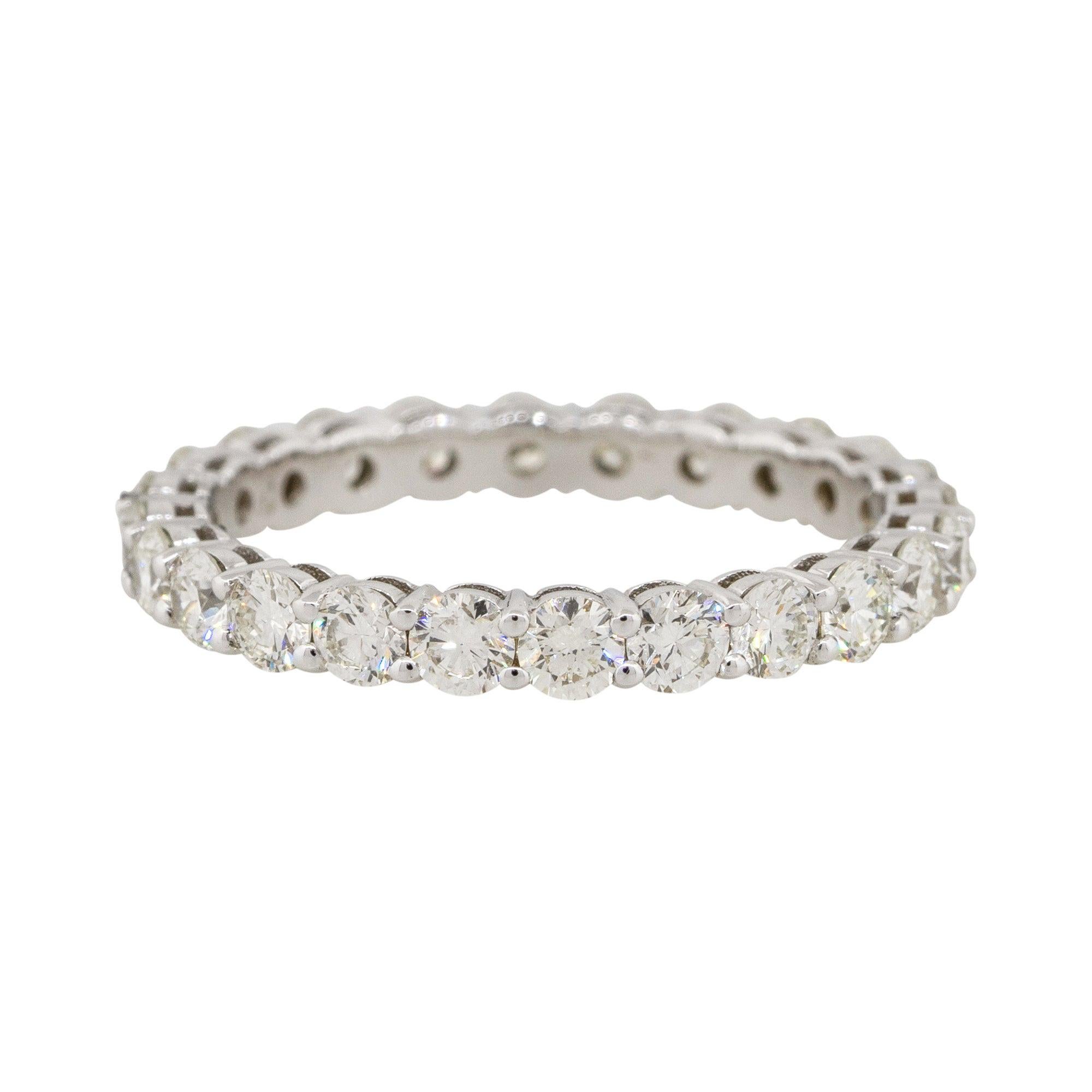 Flexible Diamond Eternity White Gold Wedding Band For Sale at 1stDibs