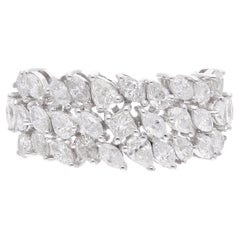 Natural 1.70 Carat SI Clarity HI Color Diamond Wedding Ring 18 Karat White Gold