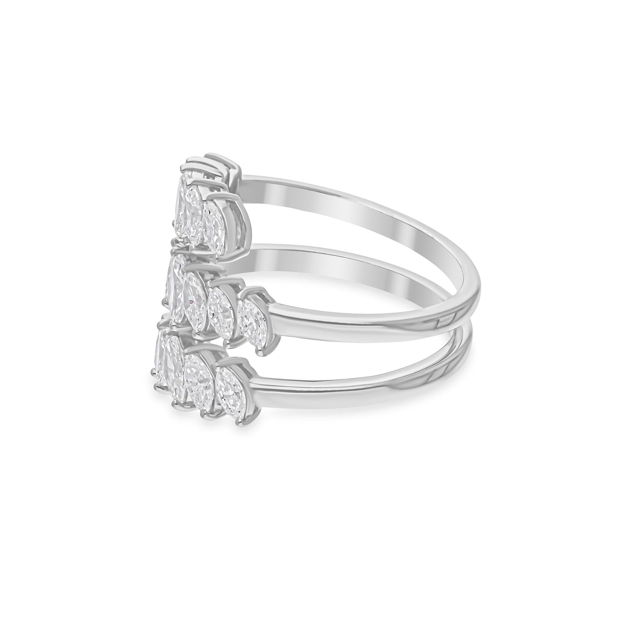Cast from 18-karat gold, these exquisite ring is handset with 1.70 carats of sparkling diamonds.

FOLLOW SPECTRUM JEWELS storefront to view the latest collection & exclusive pieces. Spectrum Jewels is proudly rated as a Top Seller on 1stdibs with 5