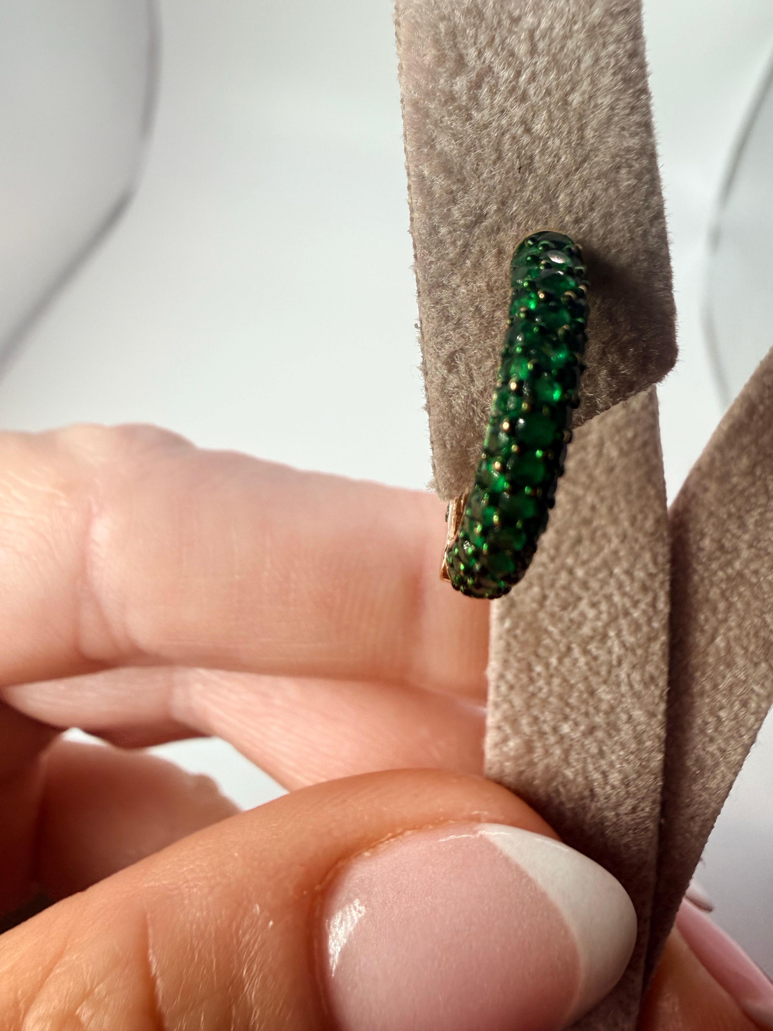 1,70 Karat Smaragd Reifchen 14KT Gold (Rundschliff) im Angebot