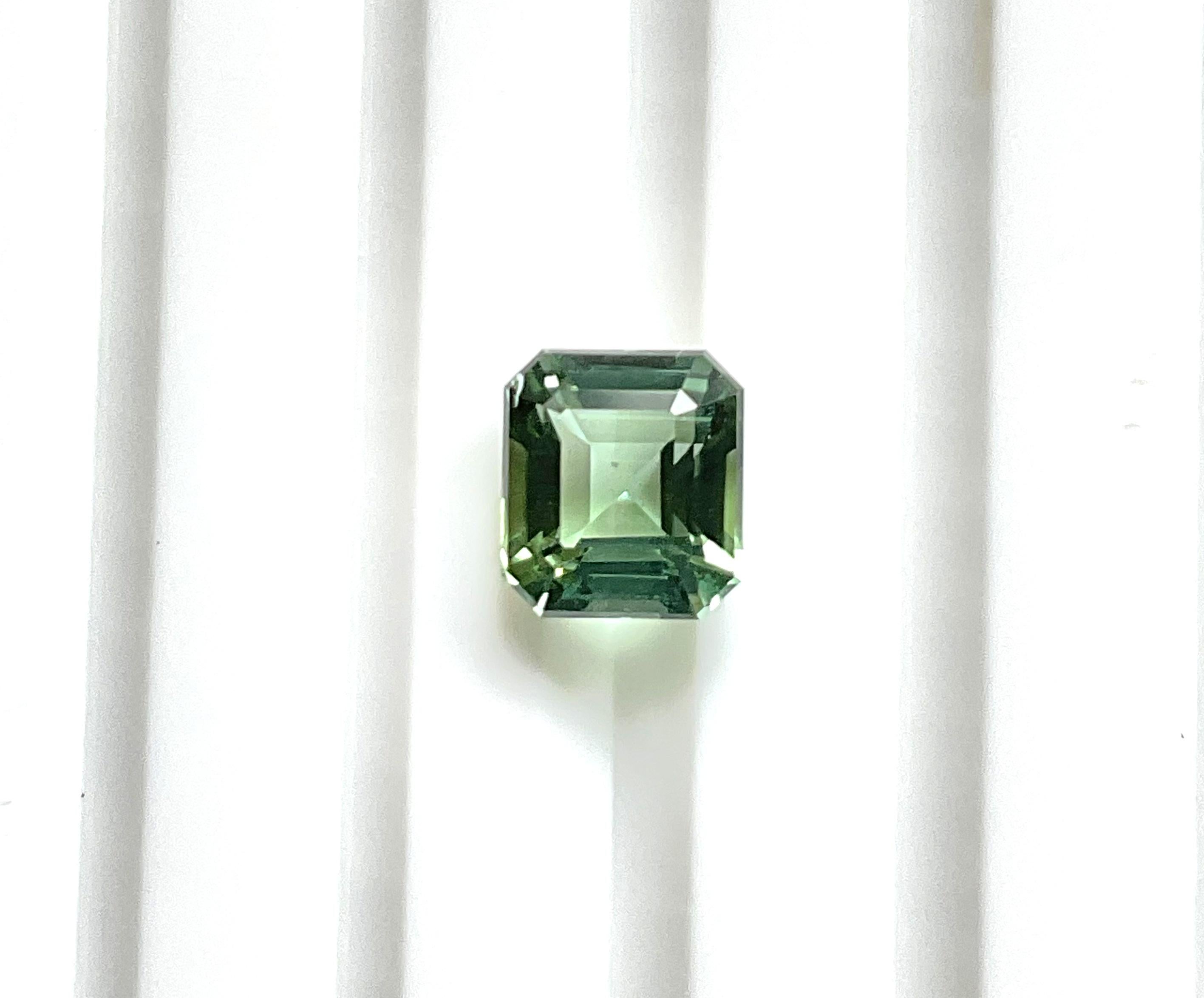 Taille ovale 1.70 Carats Green Tourmaline Faceted Oval Cut stone Top Quality Natural Gemstone (Tourmaline verte taillée en ovale) en vente