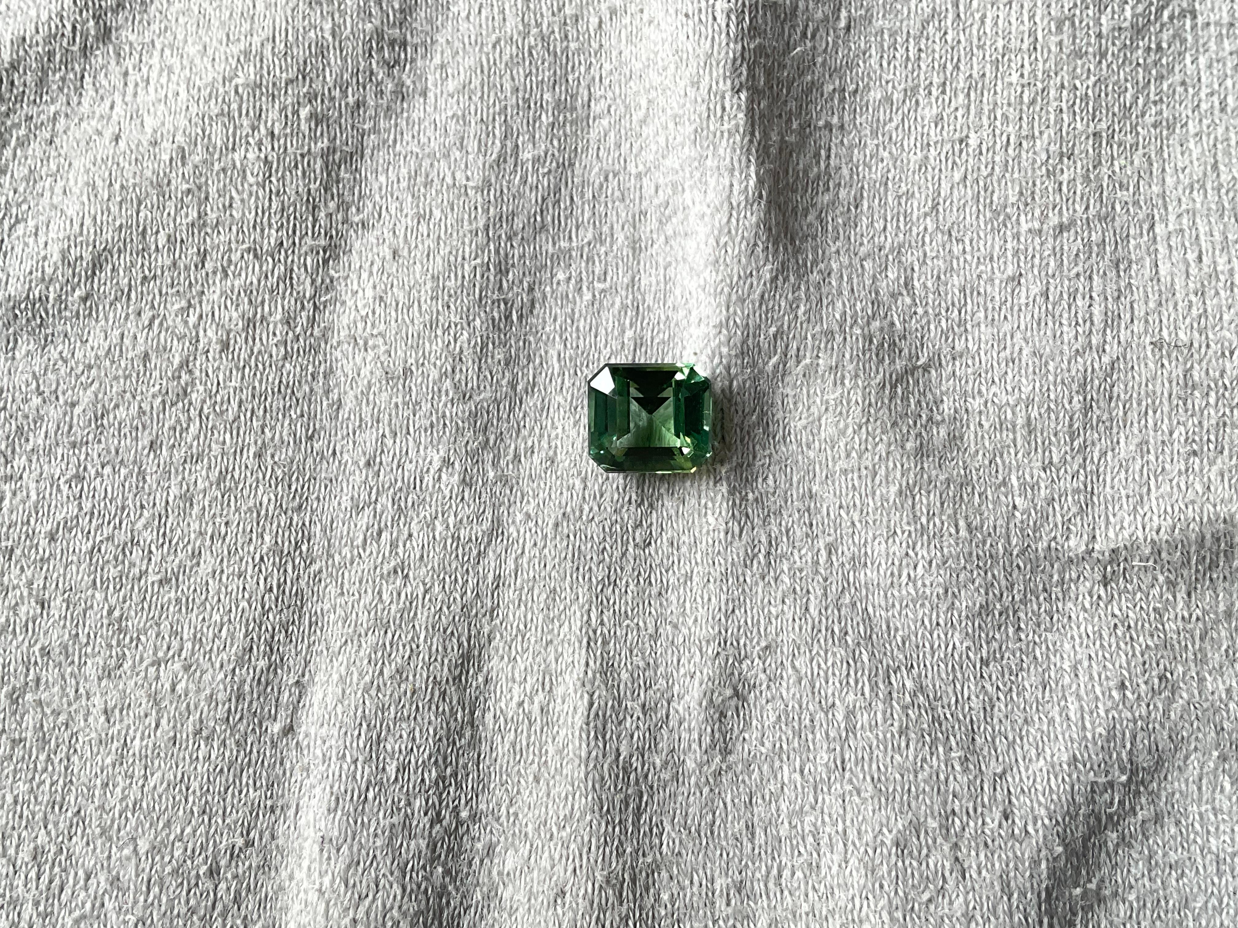 1.70 Carats Green Tourmaline Faceted Oval Cut stone Top Quality Natural Gemstone (Tourmaline verte taillée en ovale) Neuf - En vente à Jaipur, RJ
