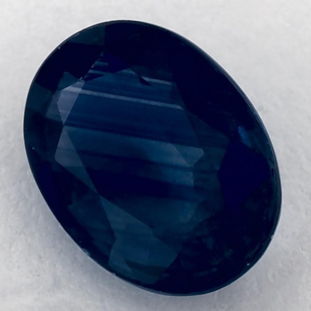 Taille ovale 1.70 Ct Blue Sapphire Oval Loose Gemstone (pierre précieuse en vrac) en vente