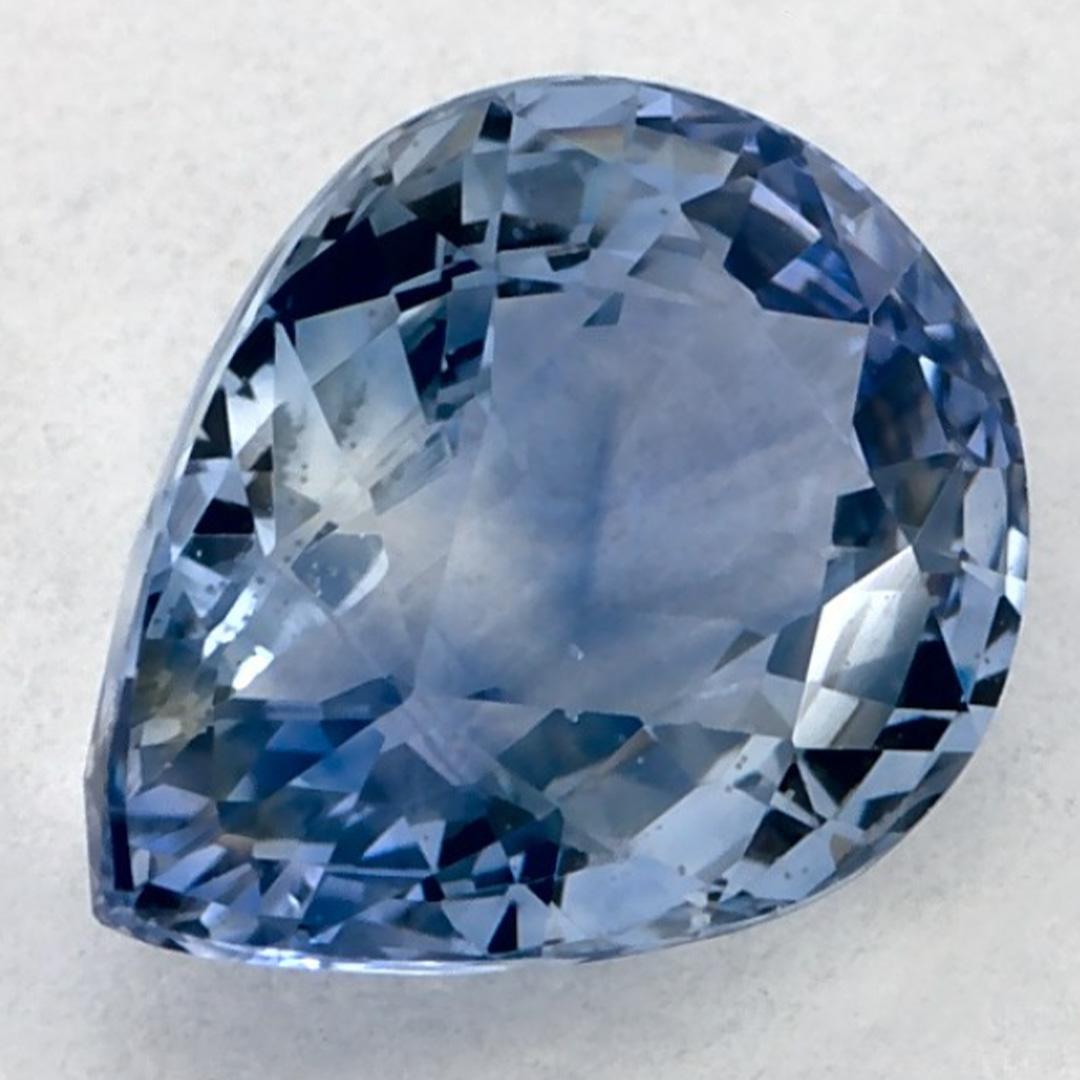 Gema suelta de zafiro azul pera de 1.70 qt Corte pera en venta