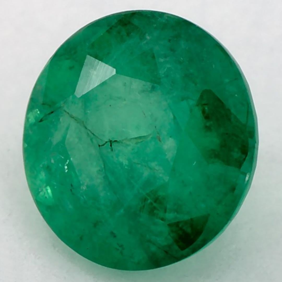 Round Cut 1.70 Ct Emerald Round Loose Gemstone For Sale
