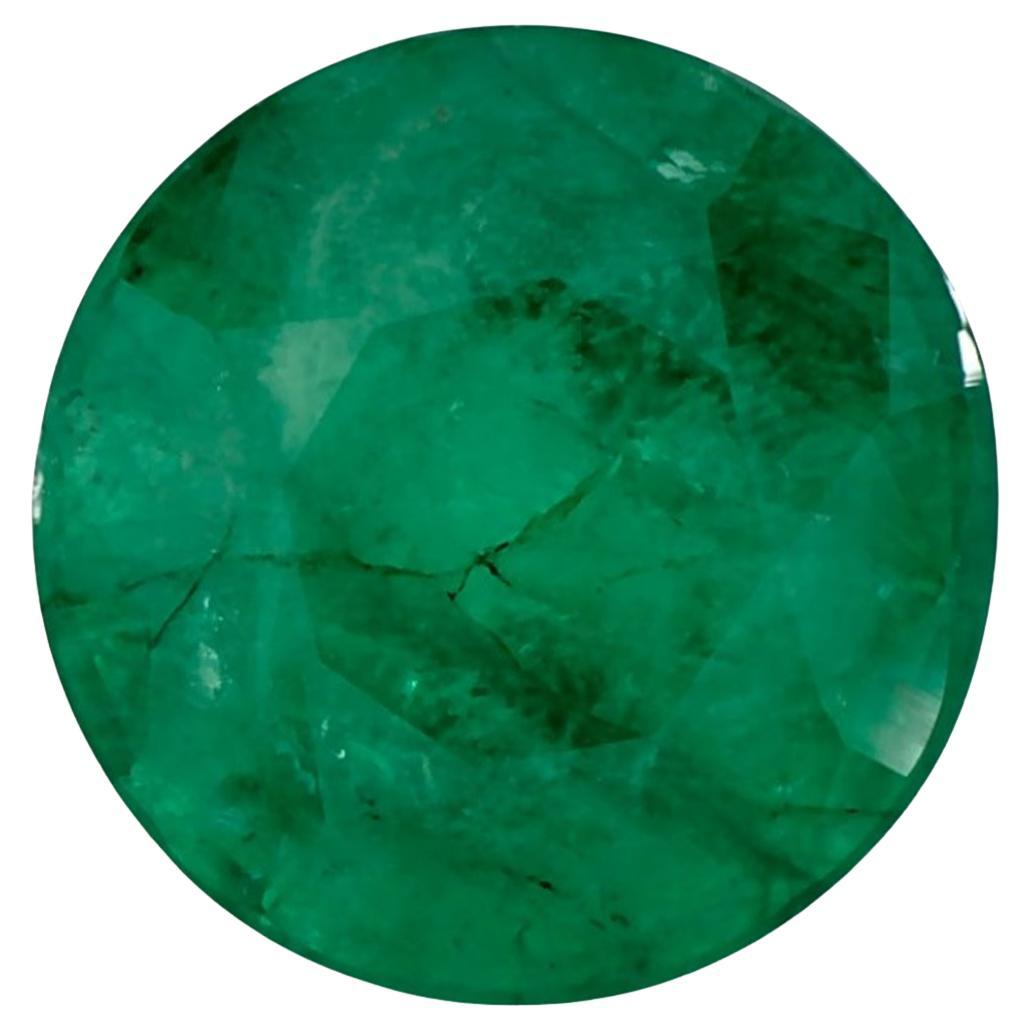 Gema suelta redonda esmeralda de 1.70 ct
