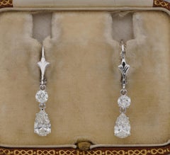 1.70 Ct F/G VVS Diamond Exquisite Drop Earrings