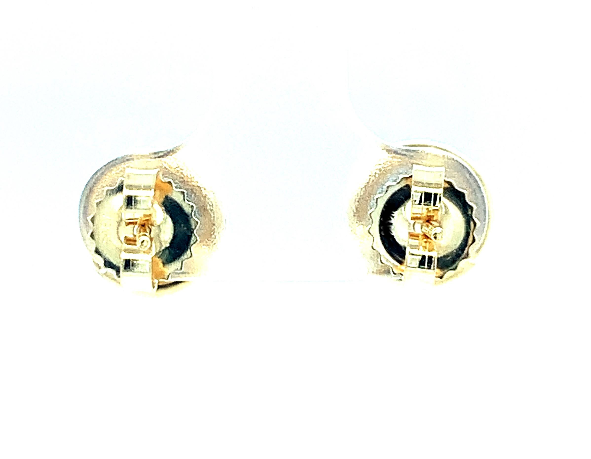  Boucles d'oreilles saphir bleu et diamant en or jaune 18K Neuf - En vente à Los Angeles, CA