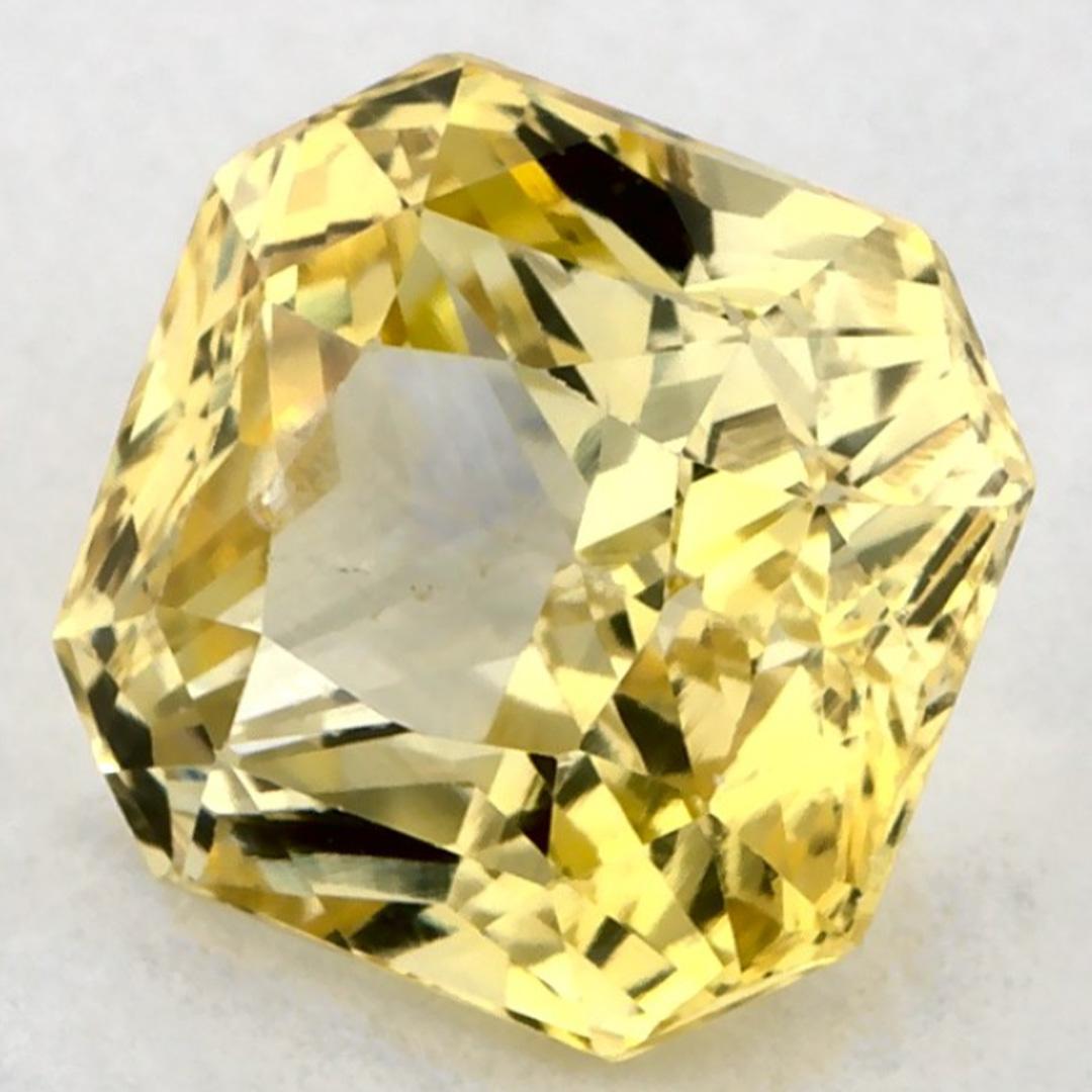 Ce saphir jaune naturel offre élégance et sophistication. Avec sa riche saturation des couleurs et sa coupe précise, il constitue la pièce maîtresse parfaite pour une bague de fiançailles ou une conception de bijoux de luxe.

Ce saphir provient du