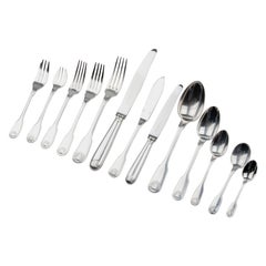 Canteen 170-Piece avec couverts en métal argenté de Christofle, Vendome Coquille
