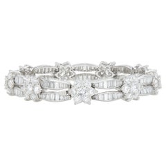 17.00 Carat Diamond Flower Station Bracelet