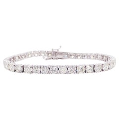 Bracelet tennis XL en or blanc 14 carats et diamants de 17,00 carats