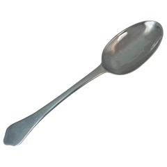 1700 English Silver Rat Tail Trefid Table Spoon
