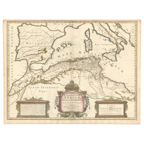 1700 Guillaume Delisle Map: Western Mediterranean & Moorish North Africa