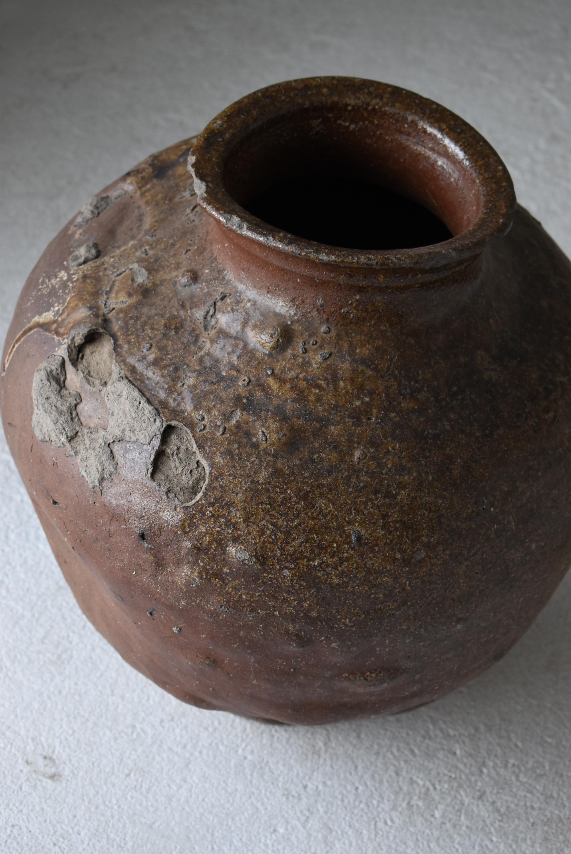 1700s-1850s Japanese antique TSUBO Tokoname / wabisabi-art ceramic jar vase

Size: 470 F, H 510
Edo period.