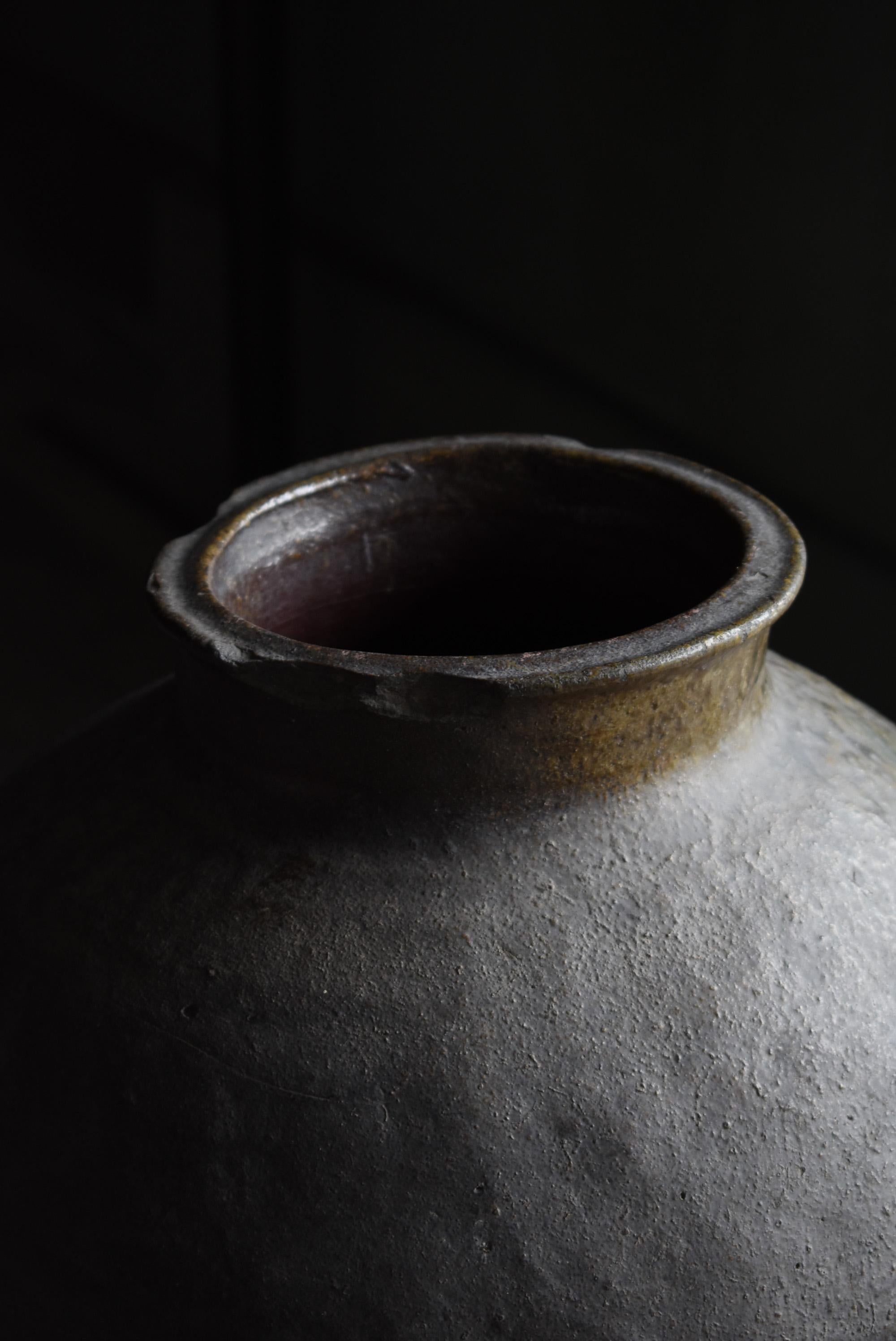 1700s-1860s Japanese pottery jar tsubo ceramic Edo period vase.

Size: 450 F, H 490.