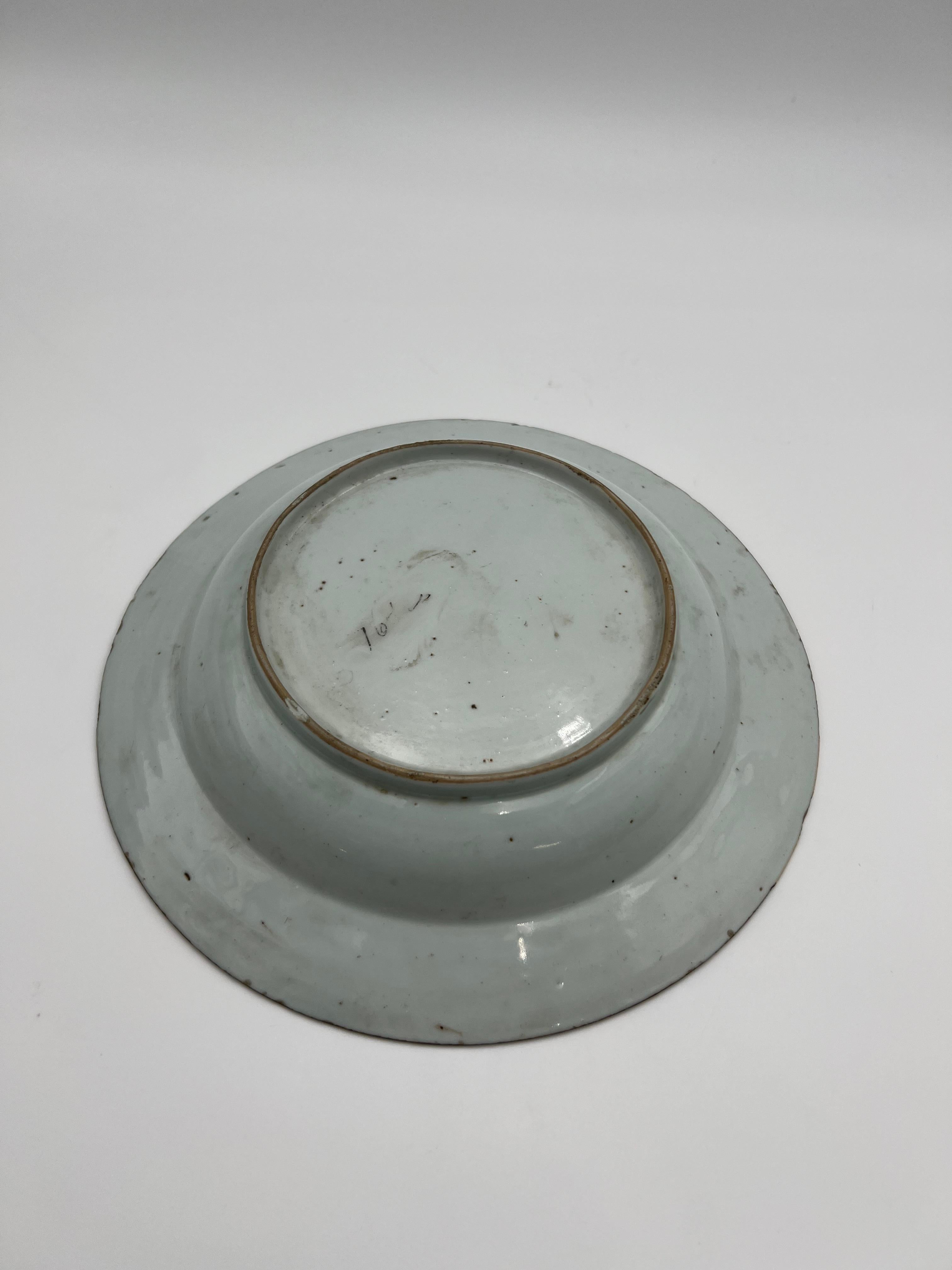 1700s Chinese Blue and White Porcelain Plate For Sale 11