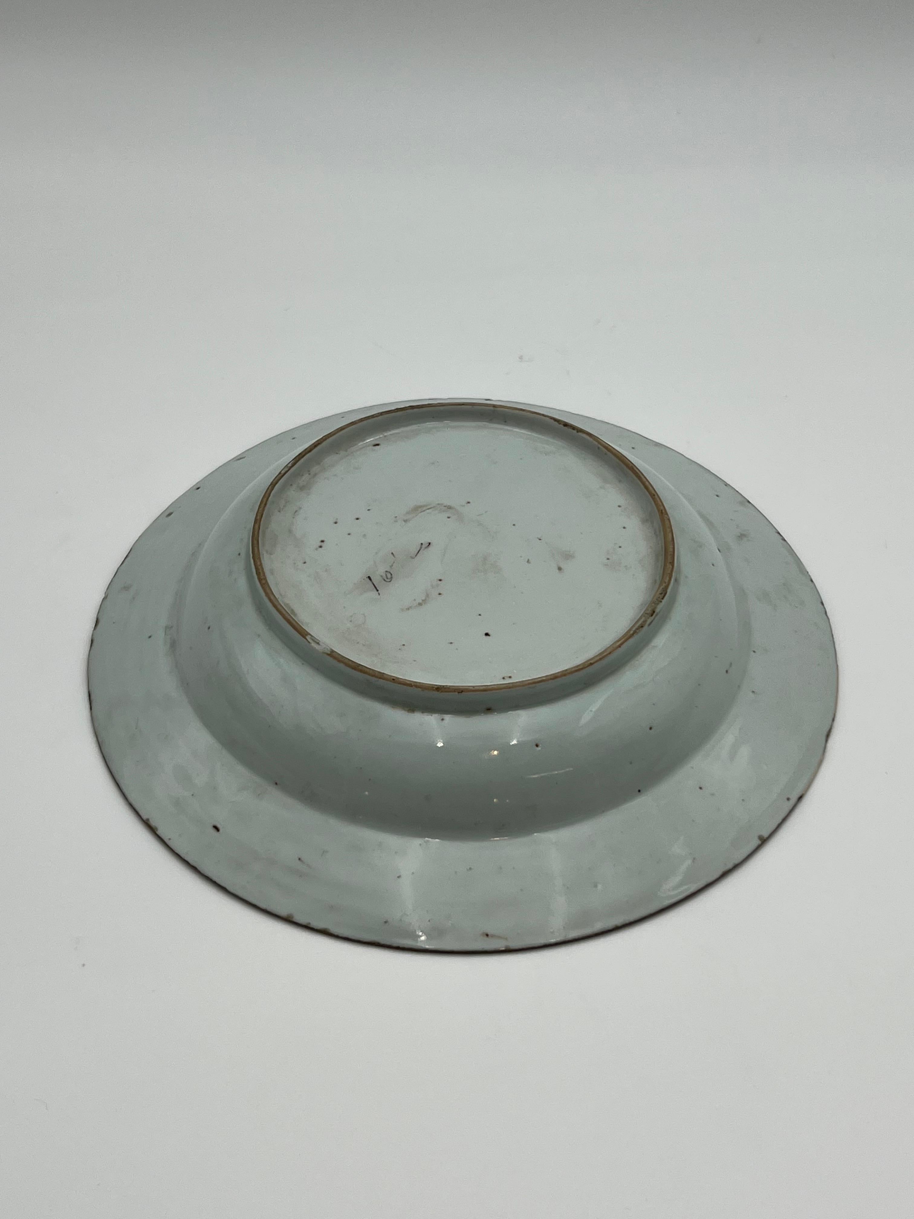 1700s Chinese Blue and White Porcelain Plate For Sale 13