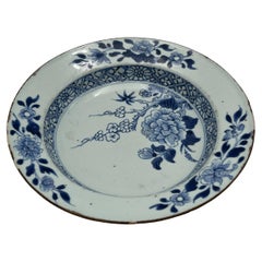 1700s Chinese Blue and White Porcelain Plate