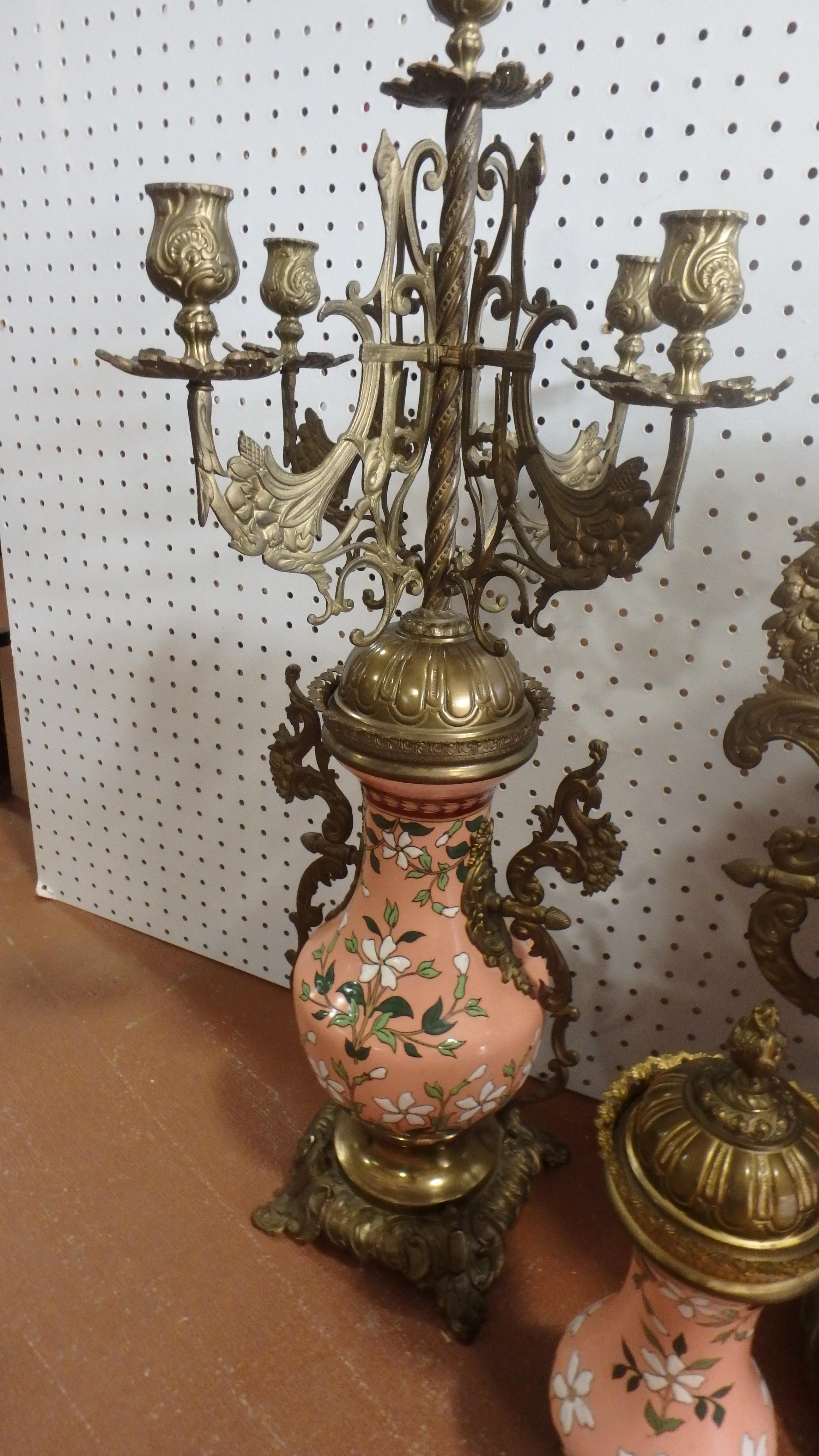 5-piece hand painted. Origin, Paris, late 1700s-early 1800s over 200 years old.