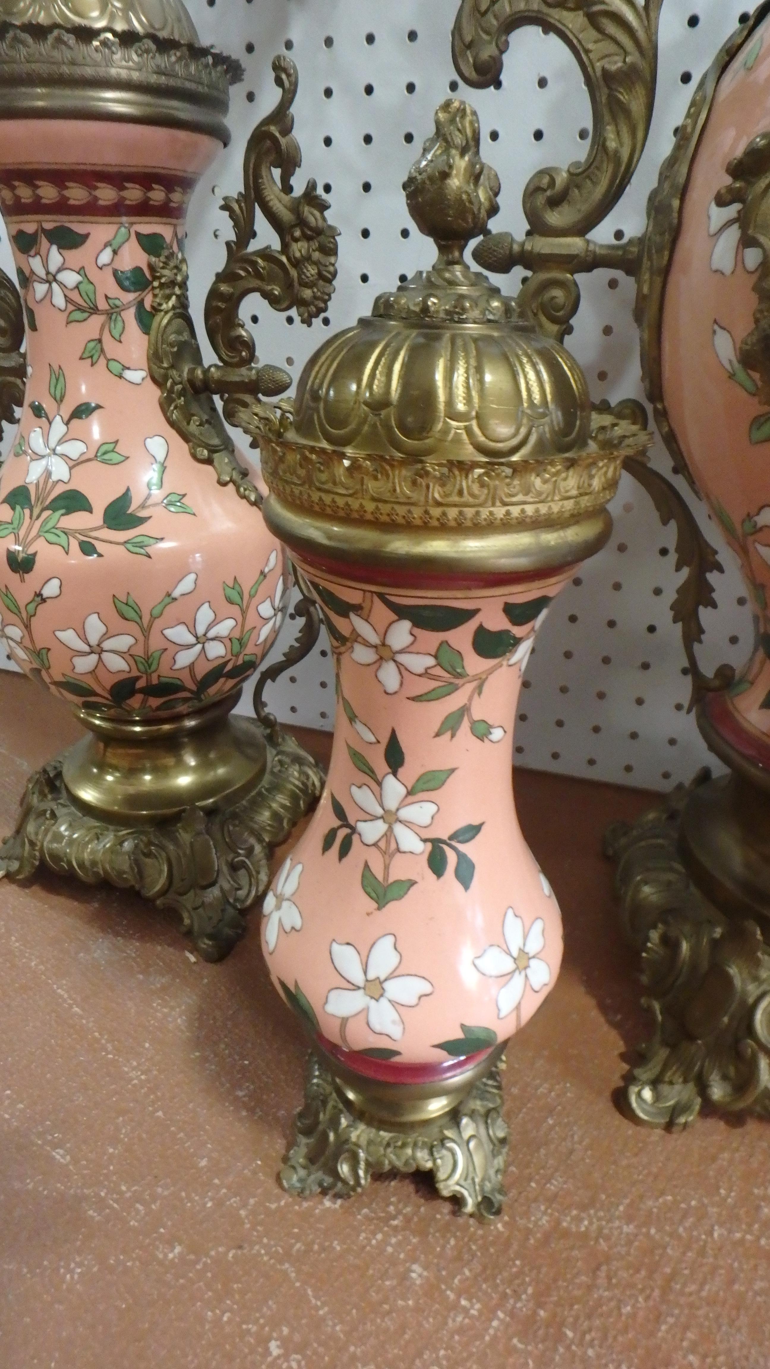 French Provincial 1700s Clock Set For Sale