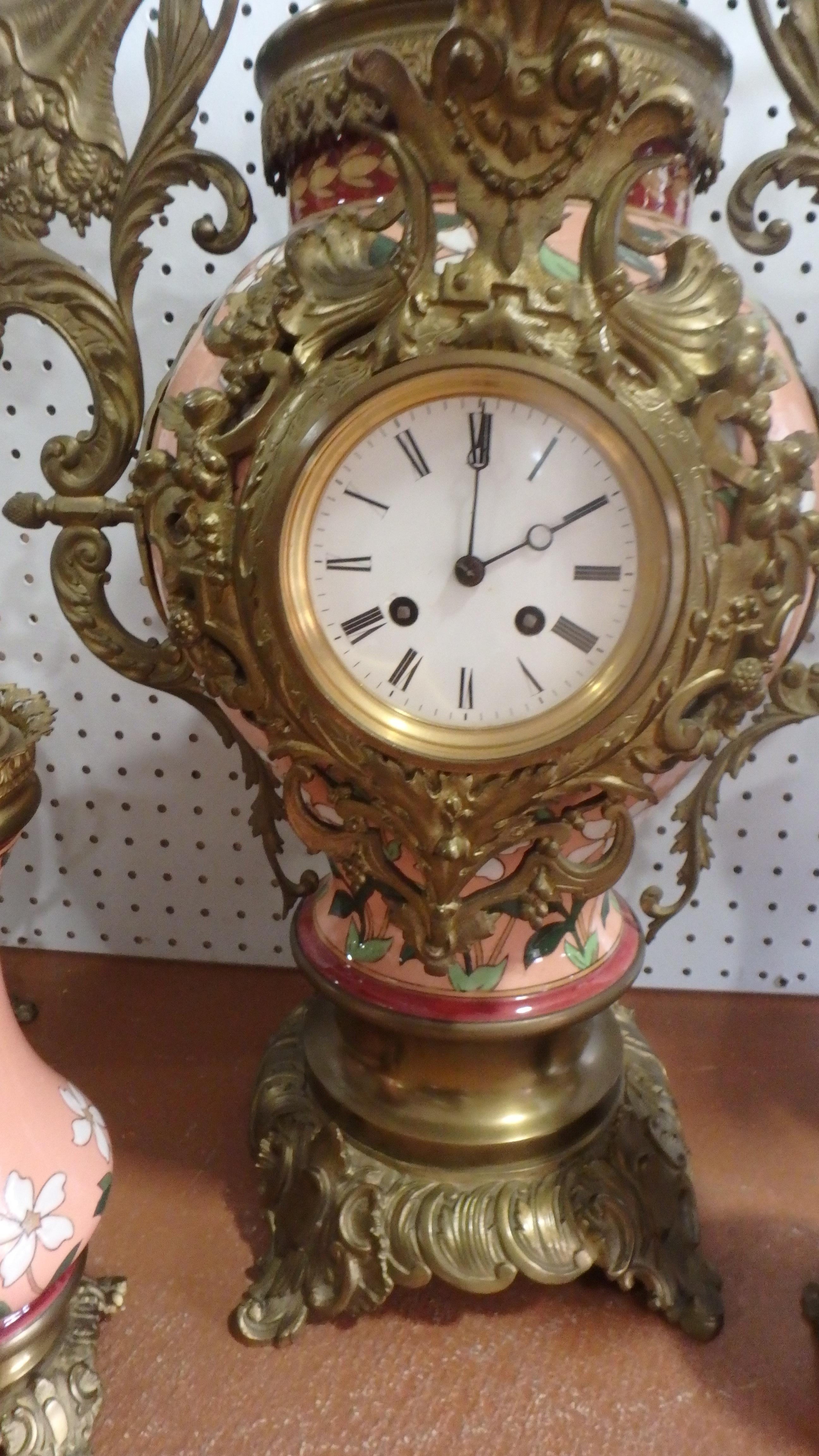 French 1700s Clock Set For Sale