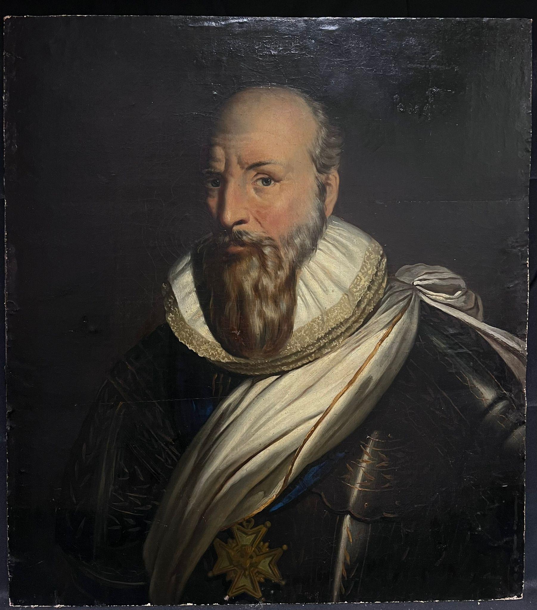 Portrait of a Gentleman in Ruff Collar and Robes
Dutch School, 18th century
oil on canvas laid over panel, unframed
board: 28.5 x 24 inches
provenance: private collection
condition: good and sound condition, signs of age, former retouchings and