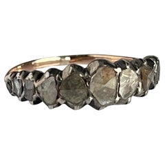 1700's Georgian Dutch Antique Rosecut Half Hoop Ring Heirloom Jewelry