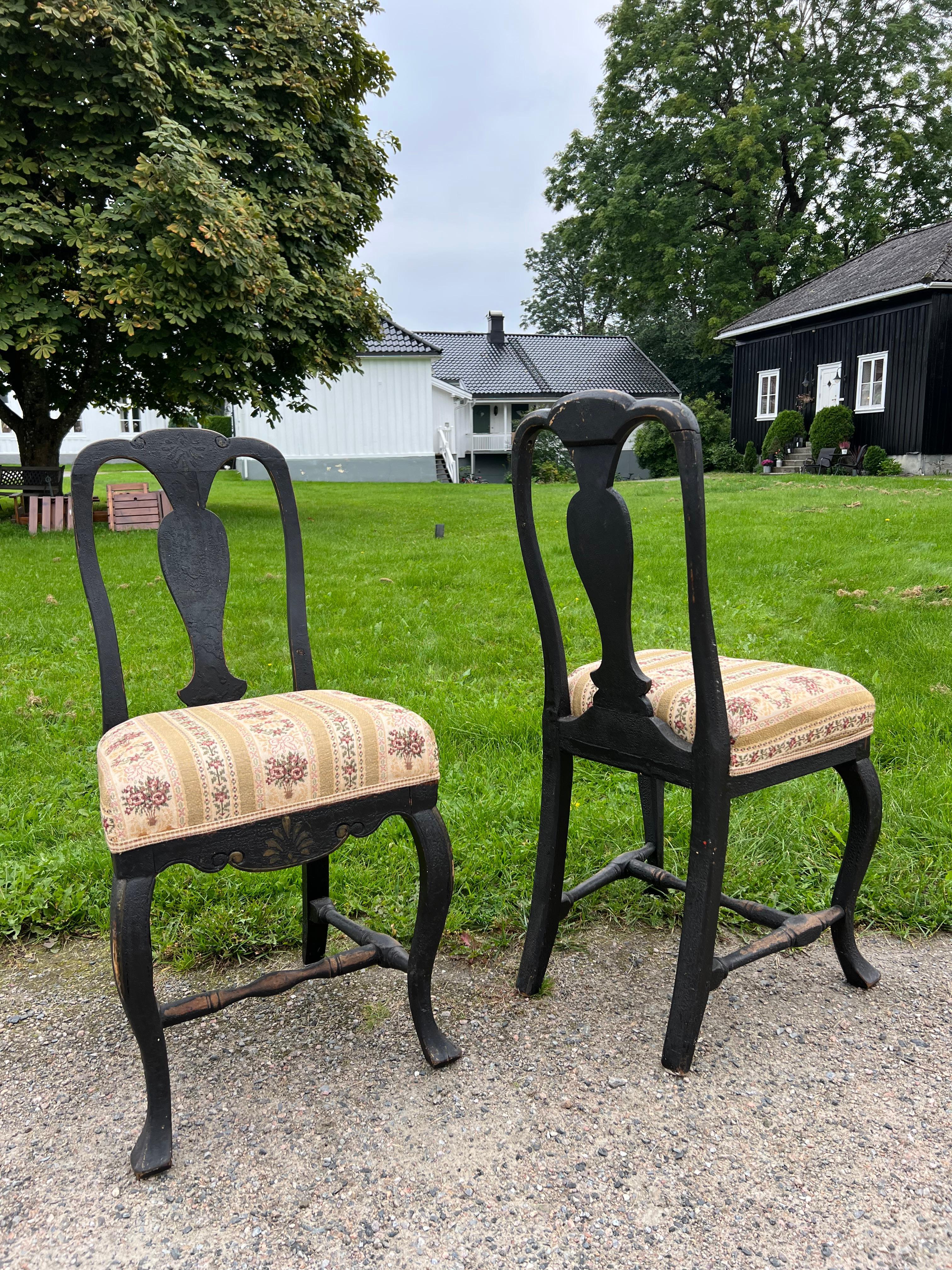 Sedia in pino del 1700 in stile rococò del contadino norvegese in vendita 2