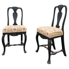 1700s Norwegian Farmer Rococo Style Pine Chair