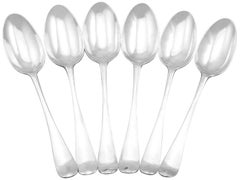 1700s Sterling Silver Picture Back Teaspoons