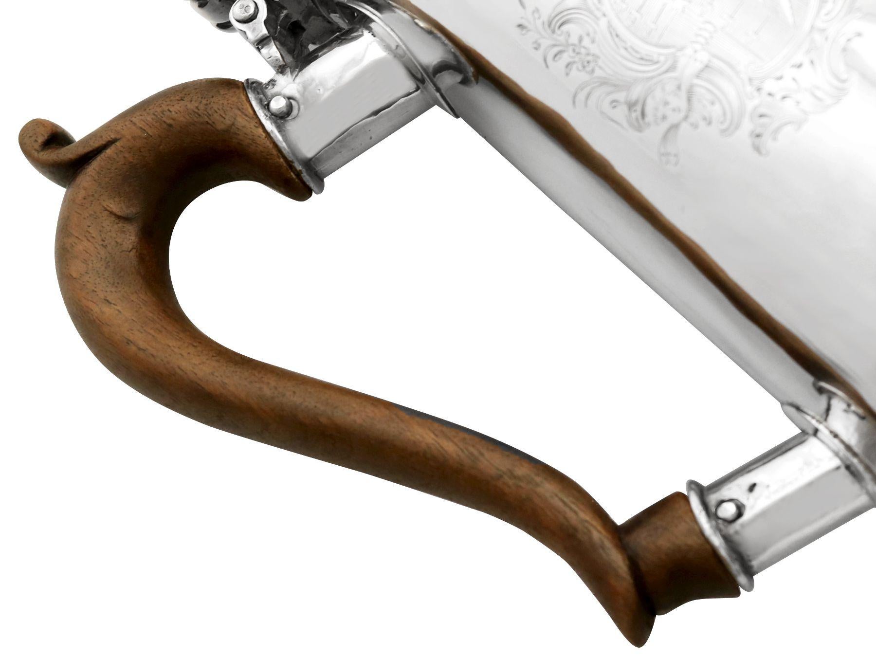 1705 Chocolatera de plata Britannia Standard en venta 2