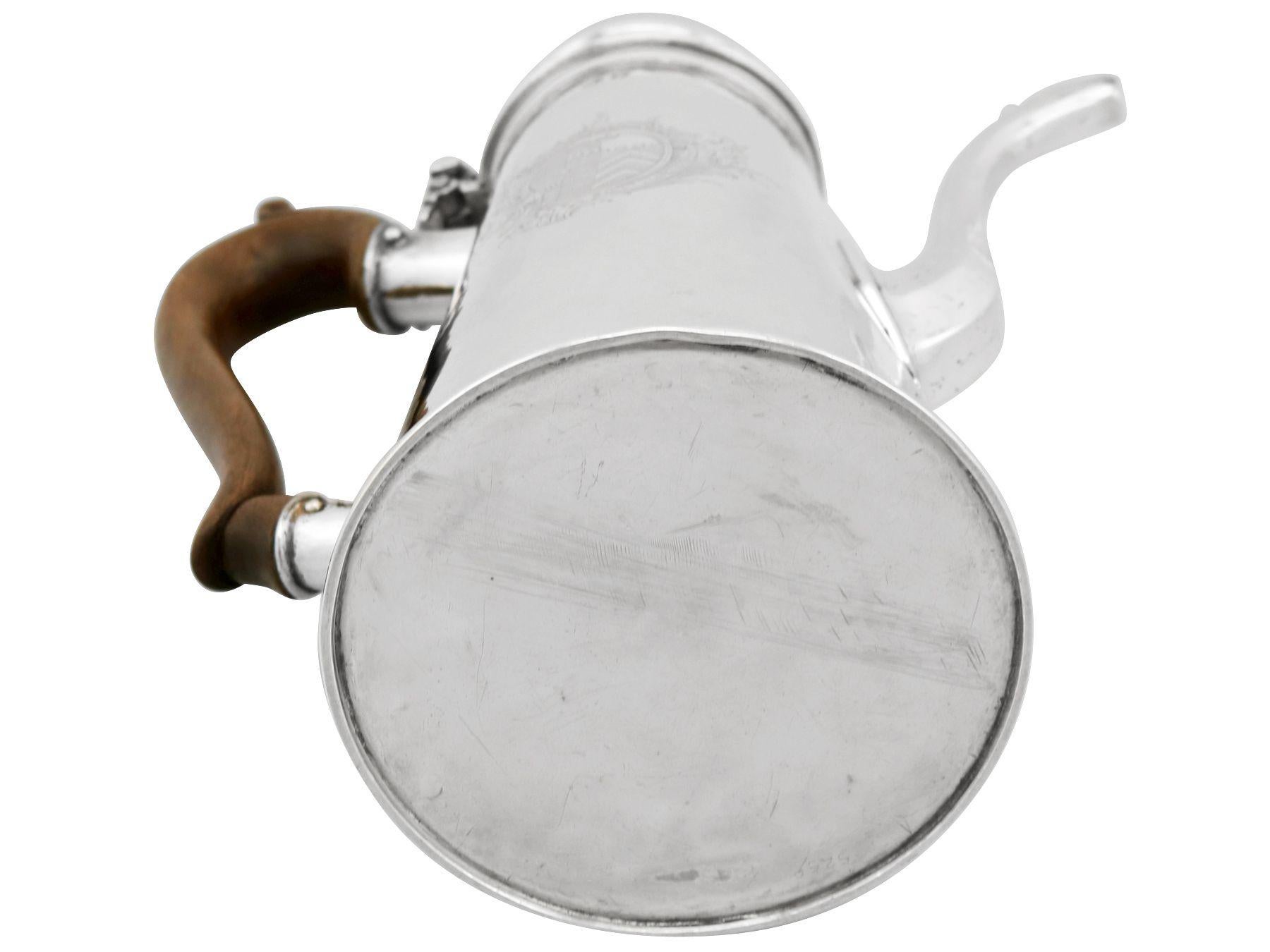 1705 Chocolatera de plata Britannia Standard en venta 6