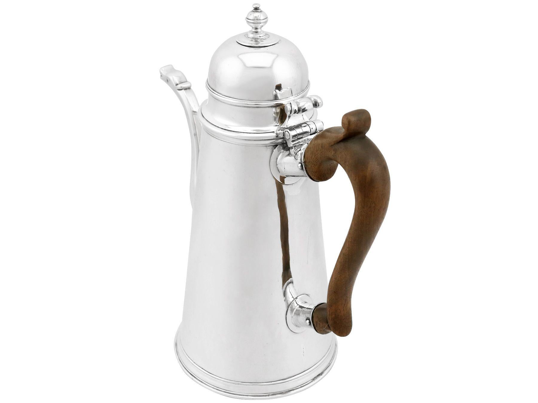 1705 Chocolatera de plata Britannia Standard Inglés en venta